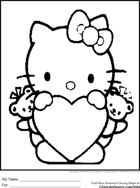 My Picture Hello Kitty Coloring Pages Peru Wall