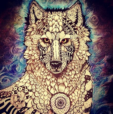 Zentangle Wolf By Amethystcreatures On Deviantart