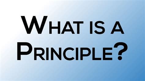 What Is A Principle
