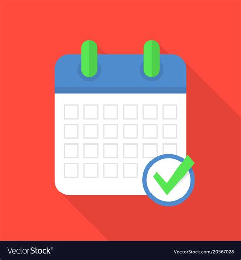 Event Calendar Icon Flat Style Royalty Free Vector Image