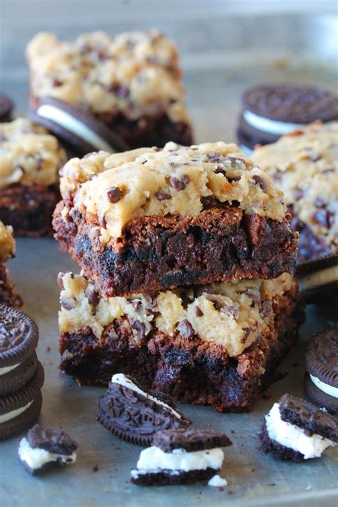 Oreo Fudge Brownies With Cookie Dough Frosting Cafe Delites