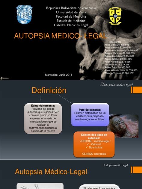1 Autopsia Medico Legalpptx Jurisprudencia Médica Autopsia