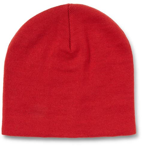 Lyst Ami Merino Wool Beanie Hat In Red For Men