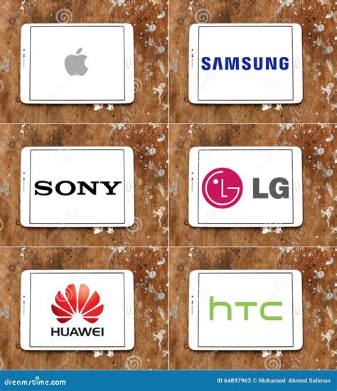 Worldwide Smartphone And Technology Brands Apple Samsung Sony Lg