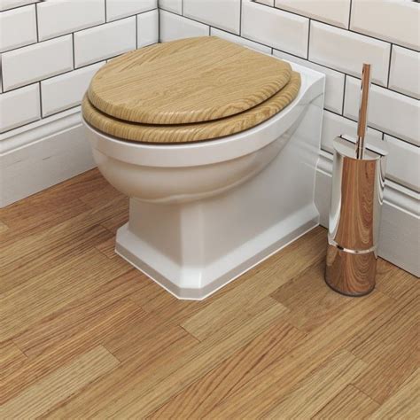 Imex Wyndham Traditional Back To Wall Toilet And Oak Seat 540mm