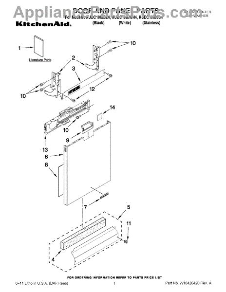 Manuals and user guides for kitchenaid kdte254ess. Parts for KitchenAid KUDC10IXWH4: Door and Panel Parts ...