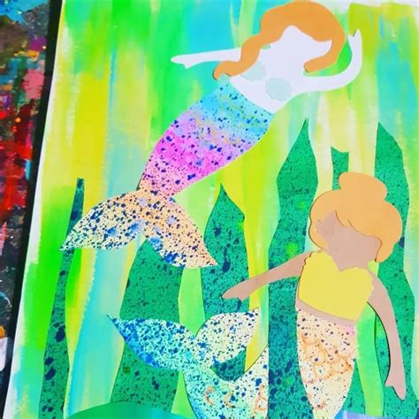 Cardboard Mermaids Ema Lou Kids Art Craft