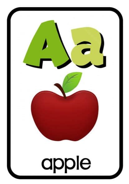 Alphabet Flash Card Learn To Recognize English Alphabets
