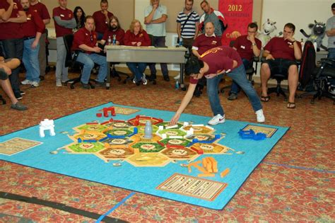 Settlers of america, the latest catan game from superstar designer klaus teuber, is a boardgame version of manifest destiny. The giant Settlers of Catan board the final match of the ...