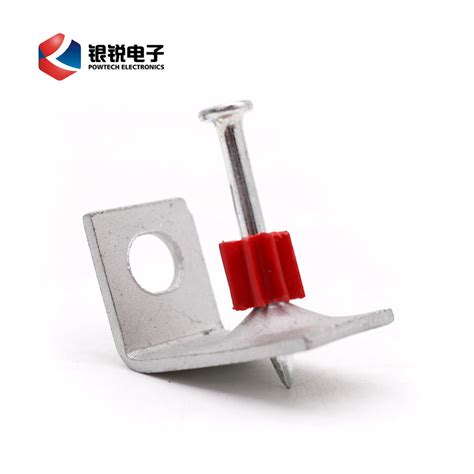 Ftth Fitting Steel Bracket Nail Aerial Cable Wall Anchoring Point