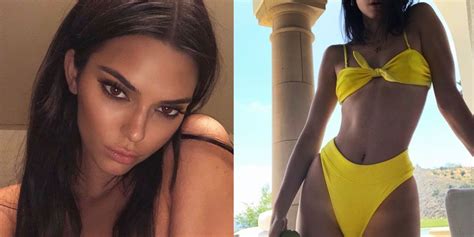 Kendall Jenner Wears Yellow Thong Swimsuit Where To Buy Kendall