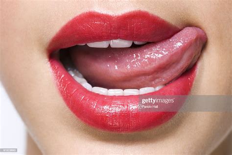 Woman Licking Lips Closeup Photo Getty Images