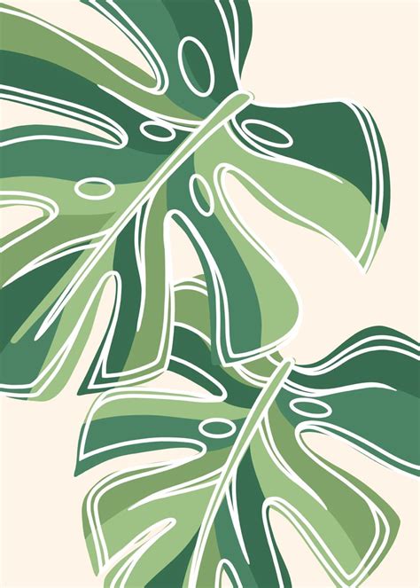 Check spelling or type a new query. Green Monstera Leaves by karsne | Redbubble | Abstract wallpaper design, Cute patterns wallpaper ...