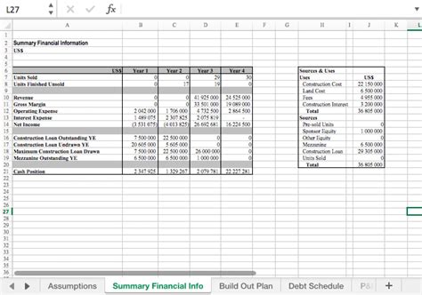 Real Estate Excel Model Template Eloquens