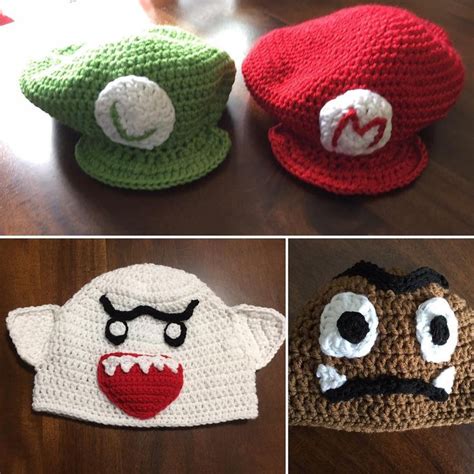 Browse among the latest trends in fashion, find the best items to your taste. Crochet Mario, Luigi, ghost and goomba hats | Crochet hats ...