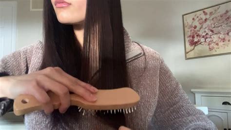 ASMR Hair Brushing Tapping Liquid Sounds W Minimal Whispers YouTube