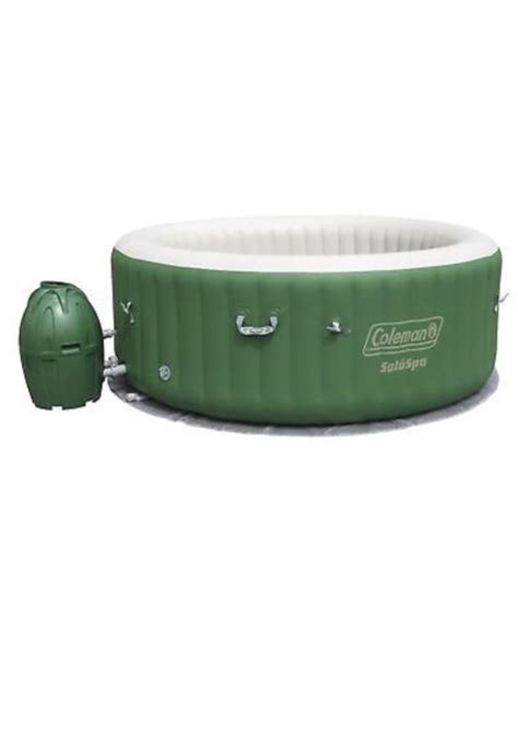 Coleman 90363e Saluspa Inflatable 6 Person Hot Tub Green With Cover