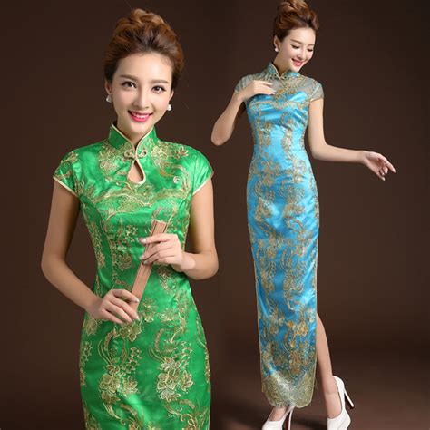 Captivating Embroidery Modern Long Cheongsam Qipao Dress Qipao