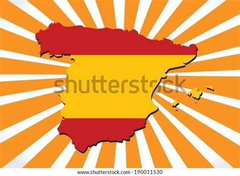 Spain Flag Map Country Shape Idea Stock Vector Royalty Free 190011530