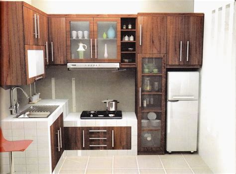 terindah desain lemari dapur unik bahan kayu aluminium terbaru