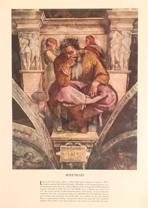 1939 Michelangelos Art Of Jeremiah The Etsy