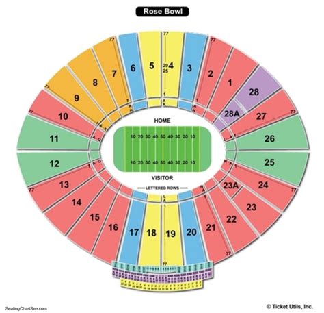 Rose Bowl Stadium Seating Chart Seating Charts And Tickets