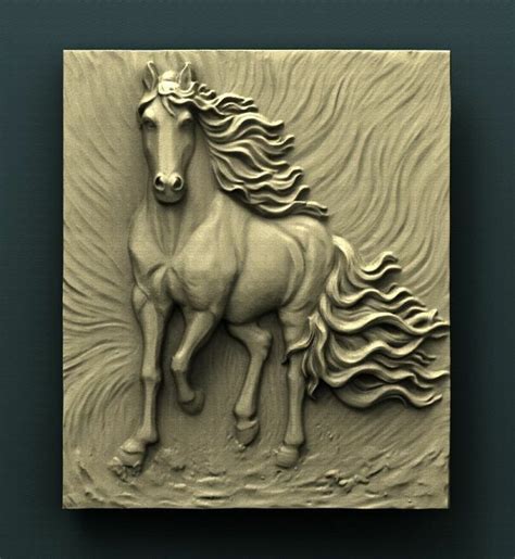 3d Stl Model Relief For Cnc Router Aspire Artcam The Awesome Horse