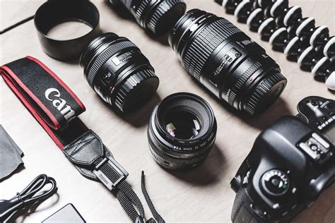 Professional Photographer Dslr Camera And Lens Equipment Free Stock Photo