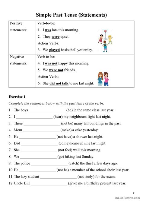 Past Simple Statements English Esl Worksheets Pdf And Doc