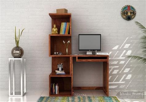 Modo solid wood study table in provincial teak finish. Buy Zeneca Study Table (Teak Finish) Online in India (With ...