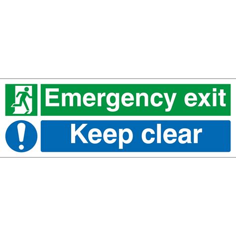 Emergency Exit Keep Clear Sign First Safety Signs First Safety Signs
