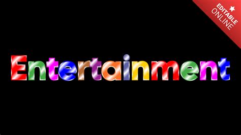 Entertainment Text Effect Generator Textstudio