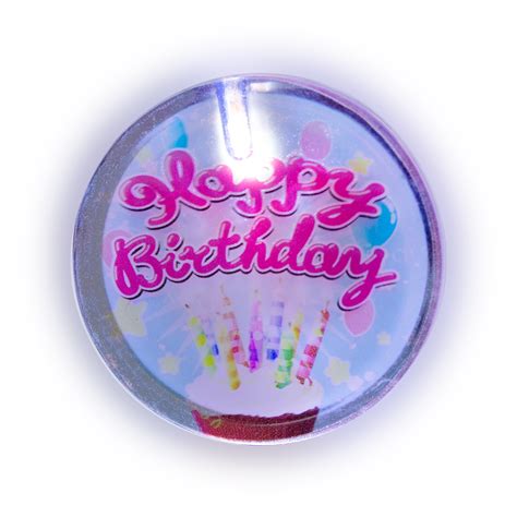 Led Happy Birthday Pin
