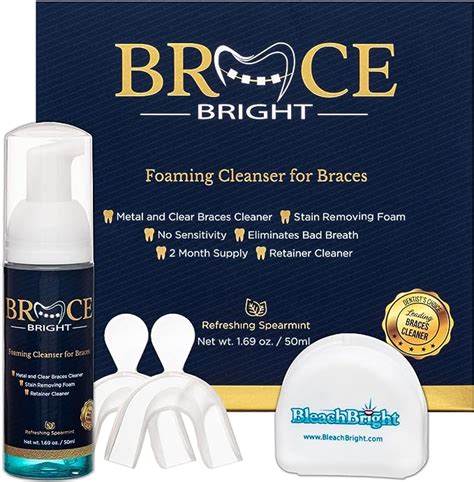 Braces Cleaner Foam Teeth Whitening Kit Use W Trays Retainer