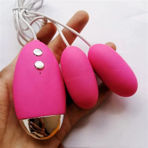 Powerful Battery Operated Dual Bullet Egg Vibrator Tootoolbay