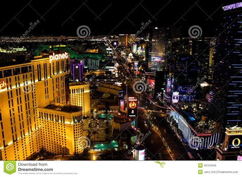 Las Vegas Strip At Night Editorial Image Image Of Hollywood 42724345
