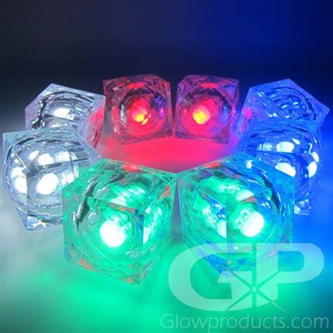 Light Up Led Ice Cubes Assorted Color Mix