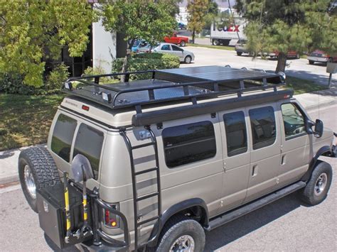Aluminum Off Road Roof Rack And Ladder For A Ford Econoline Van Ford