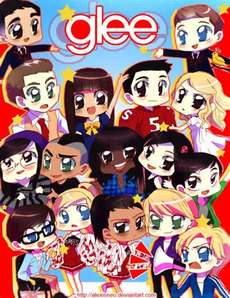 Cartoon Glee Glee Cast Anime