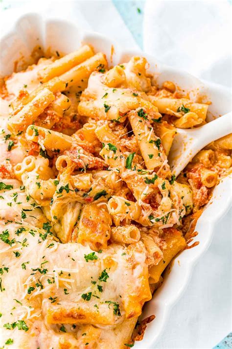 Baked Ziti Is A Deliciously Comforting Dish Made With Melty Mozzarella