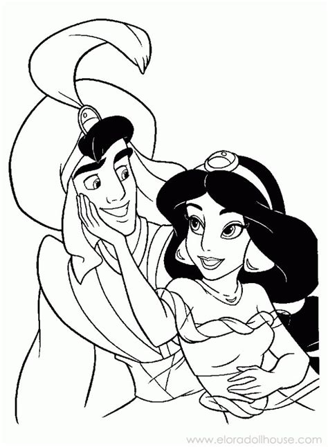 Download or print this amazing coloring page: Jasmine Coloring Page