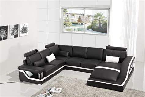 modern black leather sectional sofa sofas couches