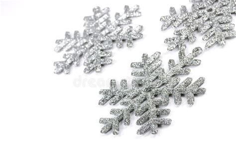 Silver Snowflakes Stock Photo Image Of Fragile Bright 27389814