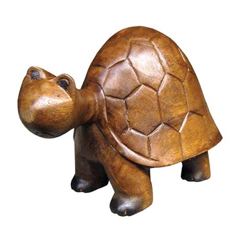 Handcarved Wooden Tortoise Turtle Small Ferailles