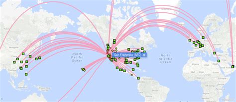 Maps Mania Global Flight Connections Mapped
