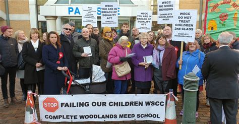 Woodlands Meed Campaigners Hold A Protest Ahead Of Crucial Council Meeting About The Potential