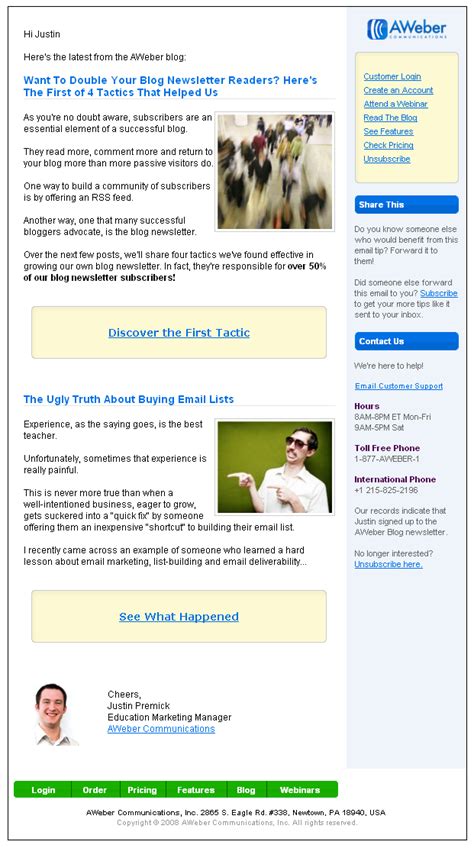 Double Your Blog Newsletter Readers Encourage Sharing Email