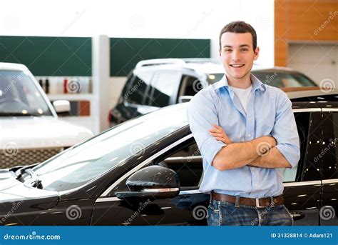 Man Standing Near A Car Stock Images Image 31328814