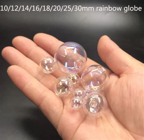 10 12 14 16 18 20 25 30mm Rainbow Rainbow Beads Globe Glass Bubble Round Ball Diy Glass Orbs