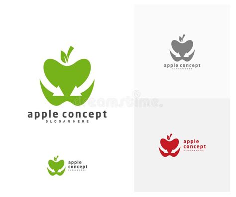 Apple With Arrow Logo Design Vector Template Fruits Apple Icon Symbol